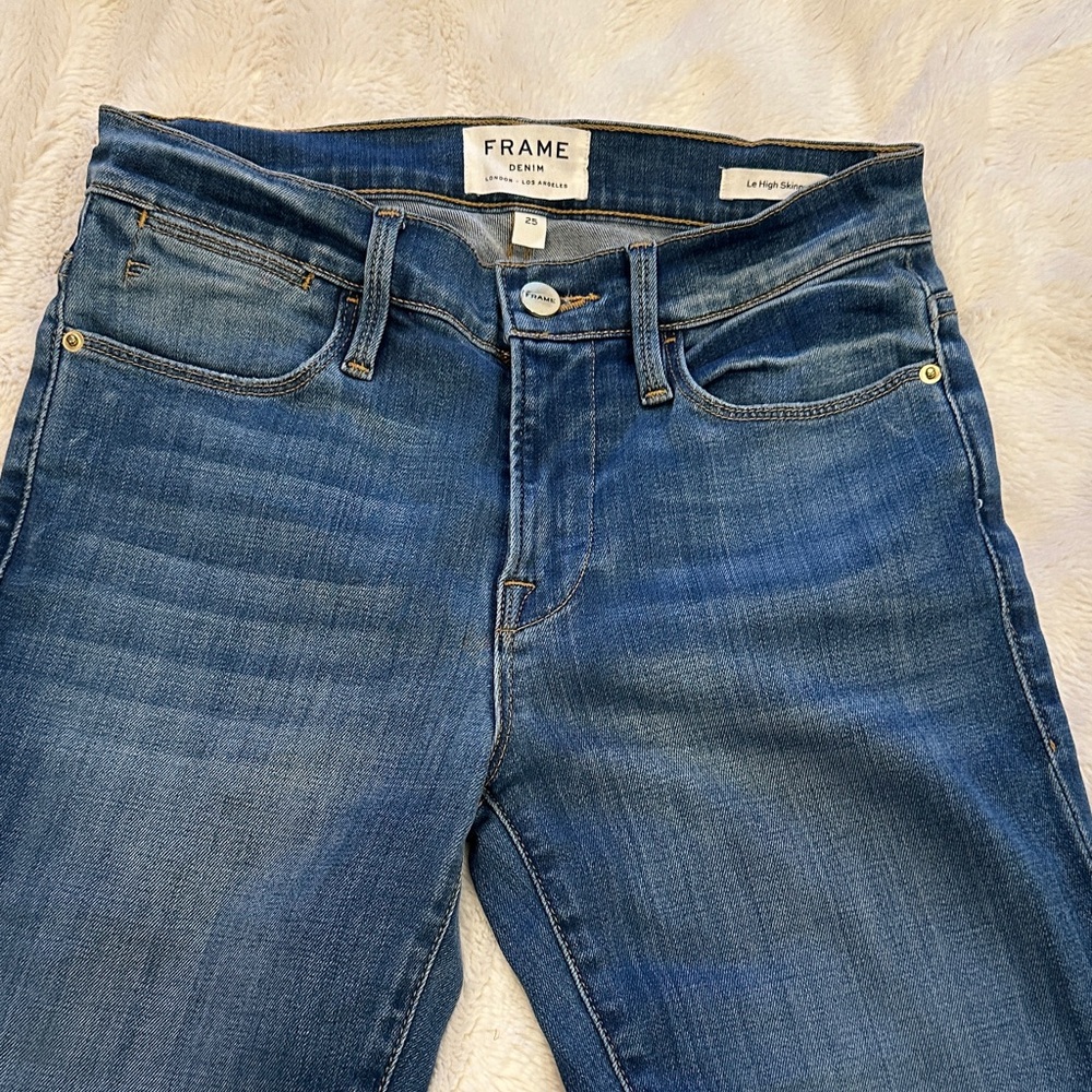 Frame Denim Women's High Rise Indigo Jeans